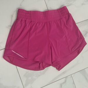 Lululemon Pink Hot High-Rise Lined Short 4"